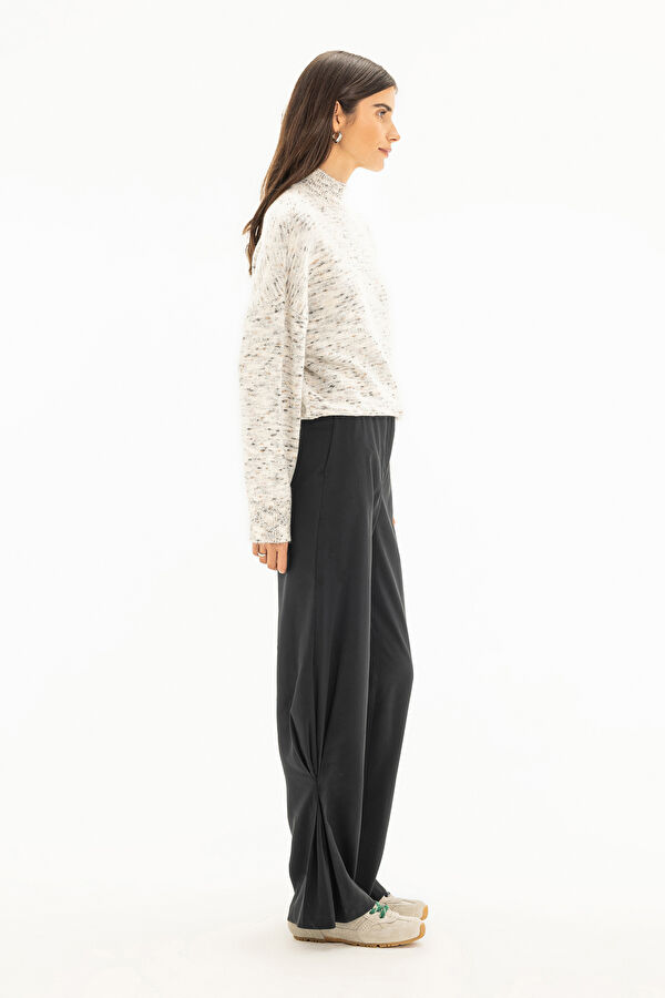 Black Straight Leg Women's Trousers 2