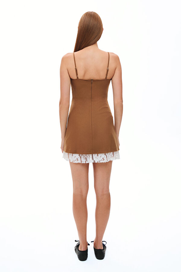 Tan Short Women's Dress 2