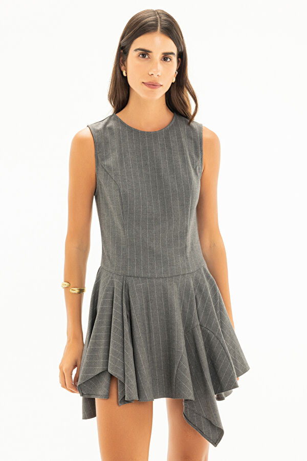 Colorful Patterned Short Women's Dress 4