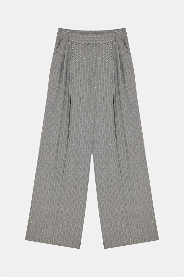 Black Wide Leg Women's Trousers 3