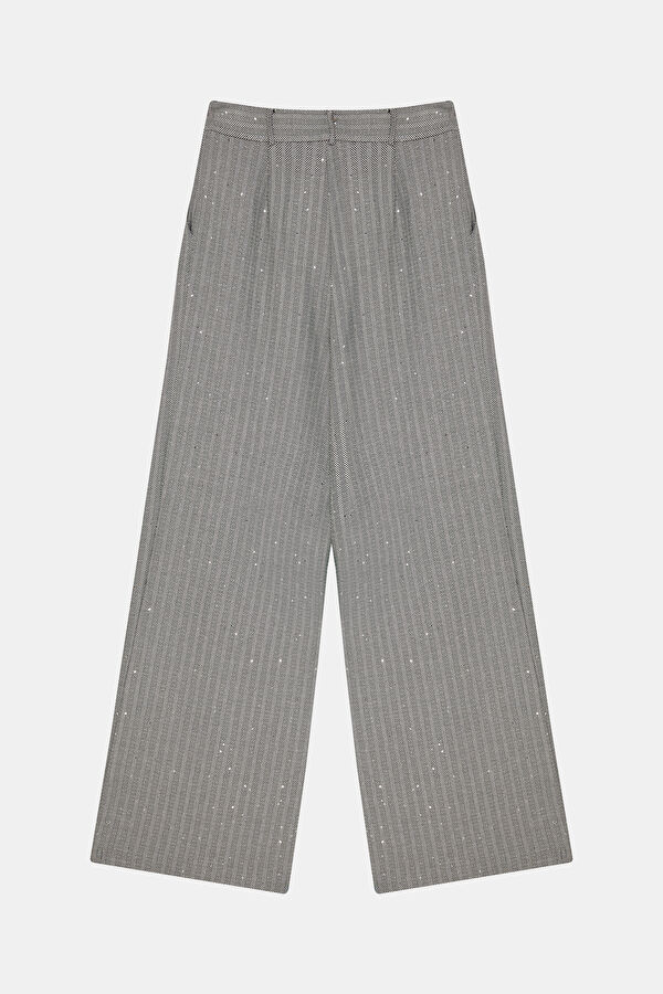 Black Wide Leg Women's Trousers 4