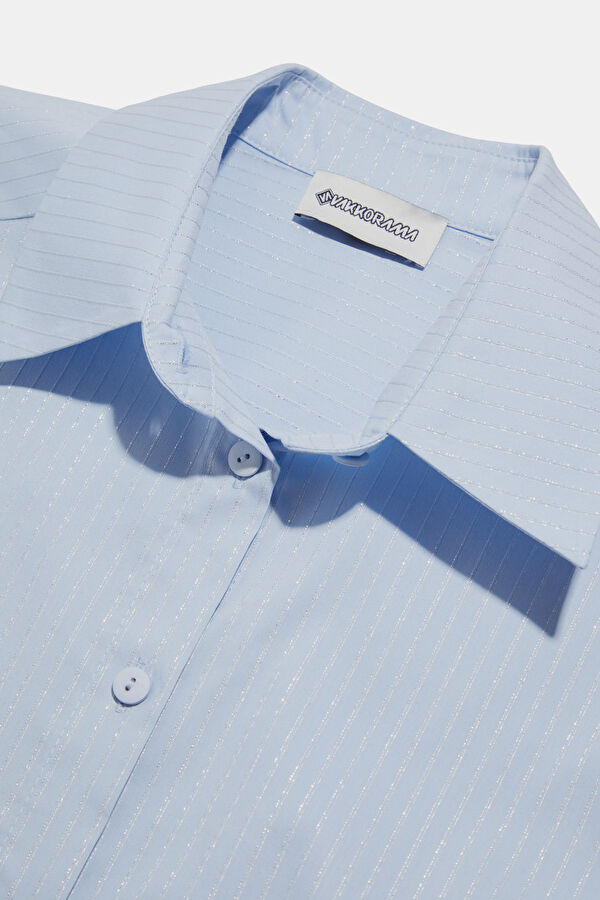 Blue Striped Women's Shirt 3
