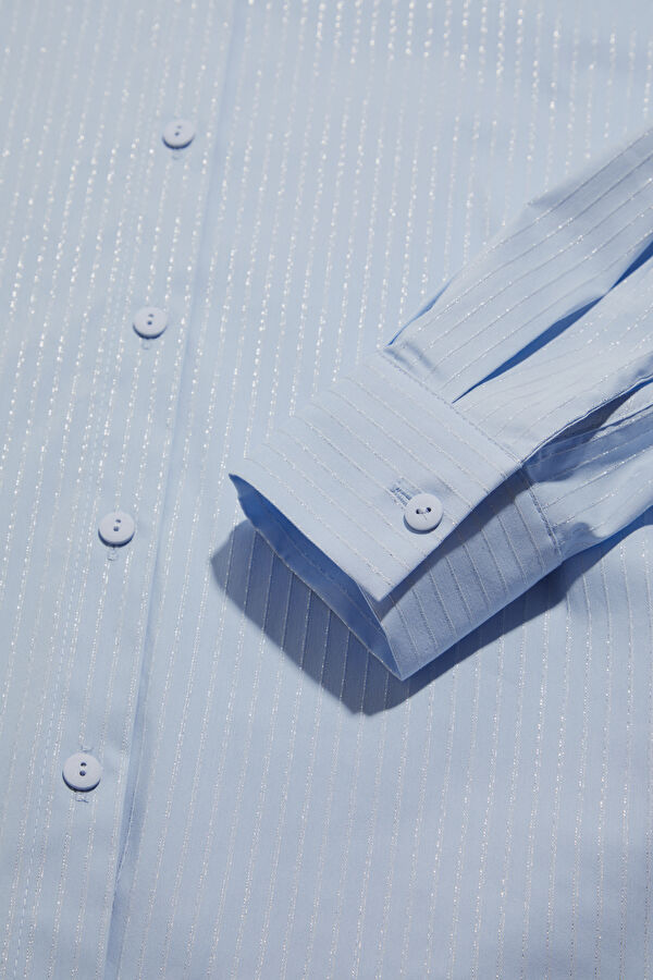 Blue Striped Women's Shirt 4