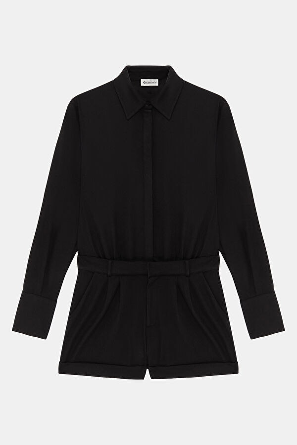 Black Buttoned Women's Jumpsuit 5