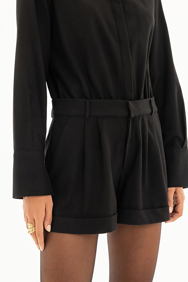 Black Buttoned Women's Jumpsuit 4