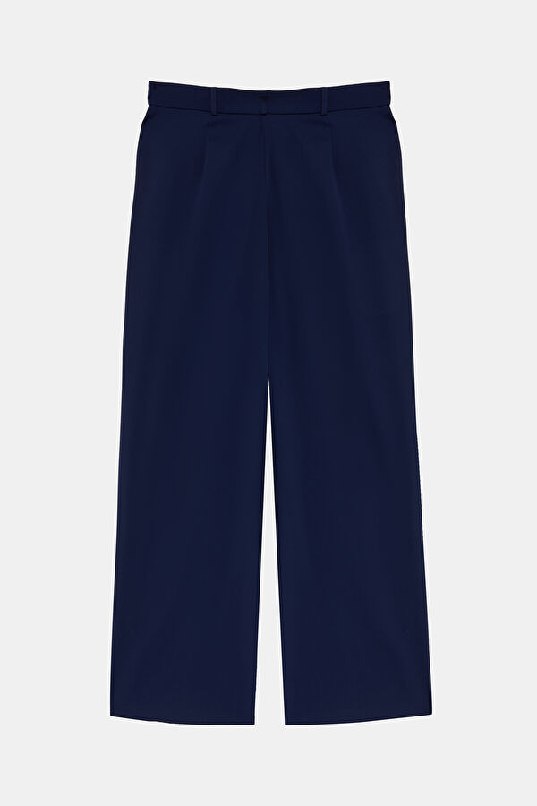 Navy Blue Straight Leg Women's Trousers 6
