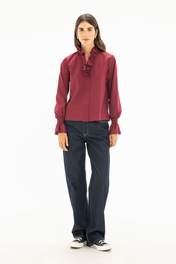 Burgundy Women's Shirt 3