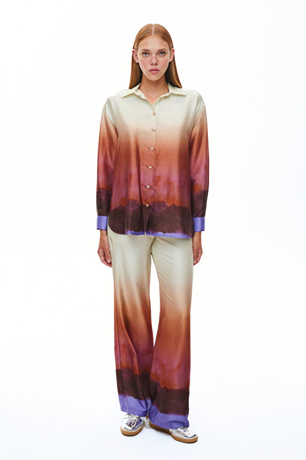 Colorful Wide-Leg Women's Trousers