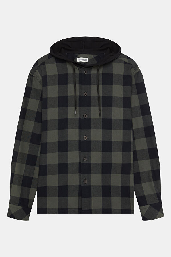 Black Hooded Men's Shirt