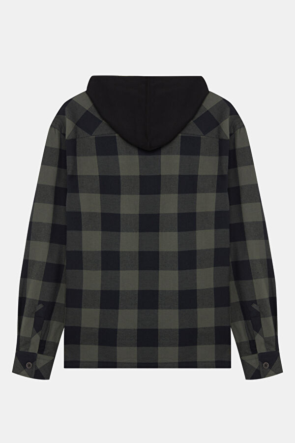 Black Hooded Men's Shirt 2