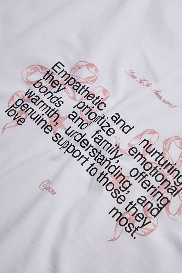 Cancer 2.0 Oversize Beyaz Bisiklet Yaka Baskılı Erkek T-Shirt 8