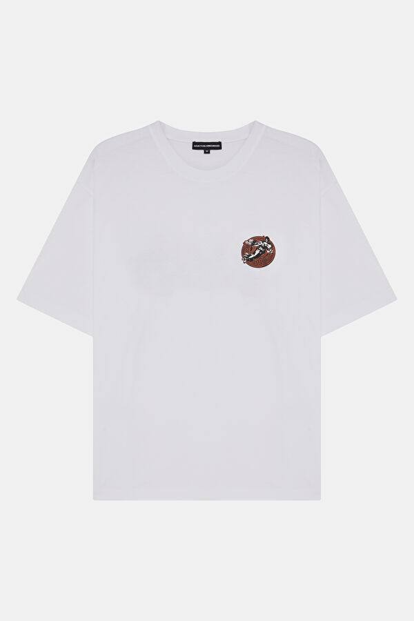 Virgo 2.0 Oversize White Crew Neck Printed Men's T-Shirt 3