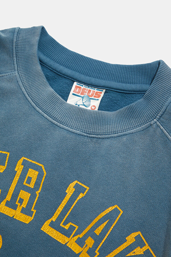 Mavi Oversize Bisiklet Yaka Erkek Sweatshirt 3