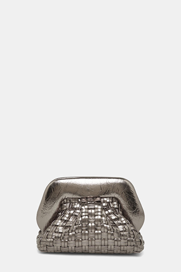 Gea Micro Weaved Laminated Silver Bag