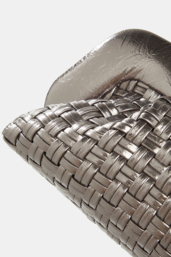 Gea Micro Weaved Laminated Silver Bag 5