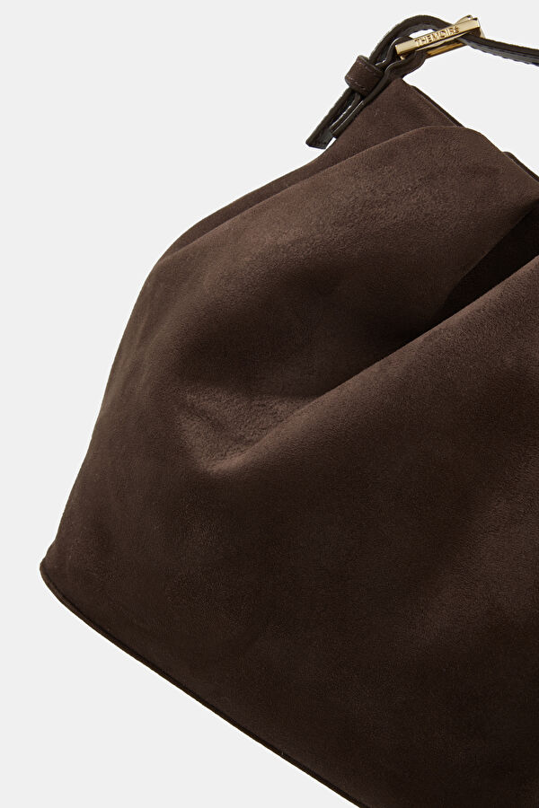 Lara Suede Dark Brown Bag 4