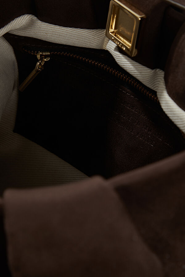 Lara Suede Dark Brown Bag 5
