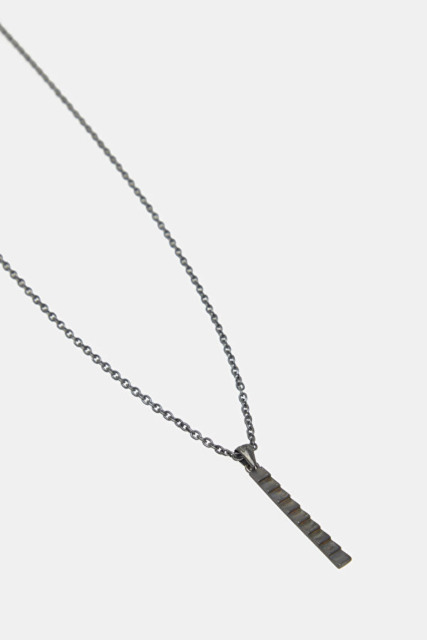 Oxidized Ladder Silver Colored Necklace 2