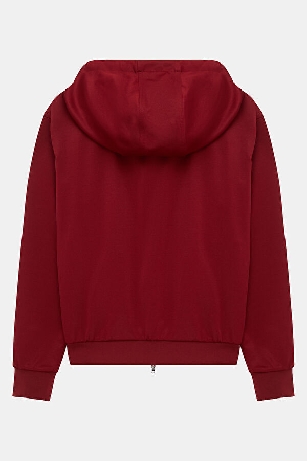 X Wales Bonner Bordo Relax Kalıp Kapuşonlu Erkek Sweatshirt 2