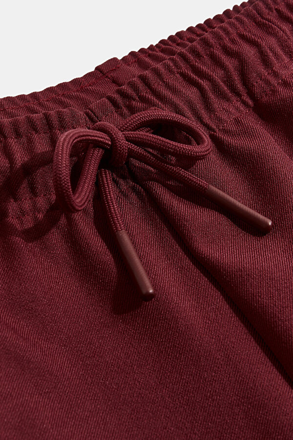 Relax Fit Burgundy Straight Leg Sport Men's Trousers 5