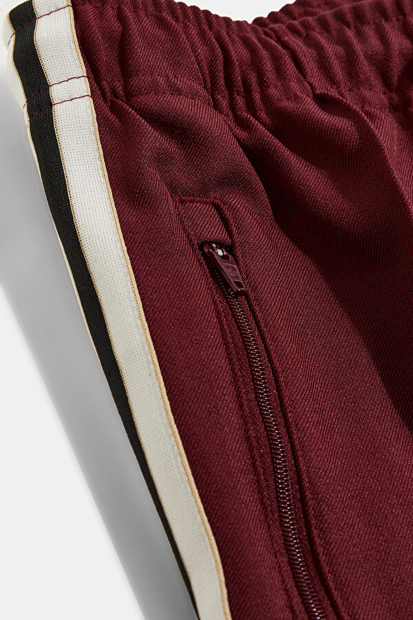 Relax Fit Burgundy Straight Leg Sport Men's Trousers 6