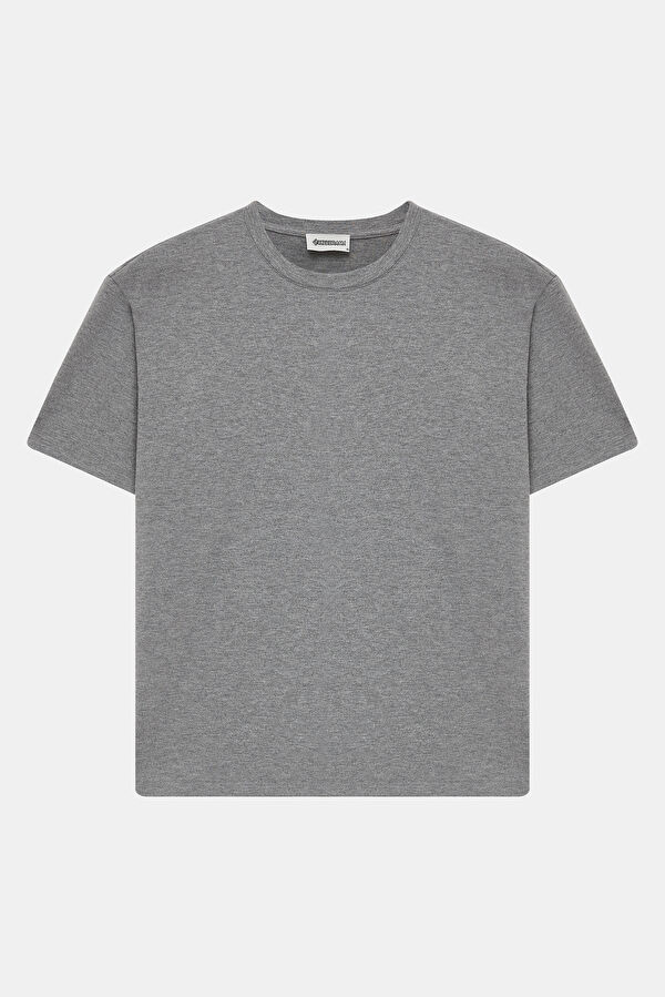 Grey Crew Neck Men's T-Shirt
