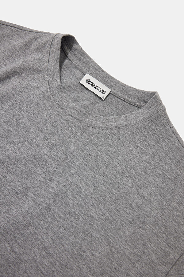 Grey Crew Neck Men's T-Shirt 3