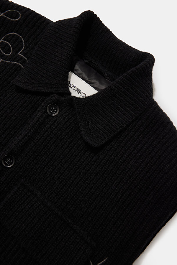 Black Embroidered Men's Vest 5