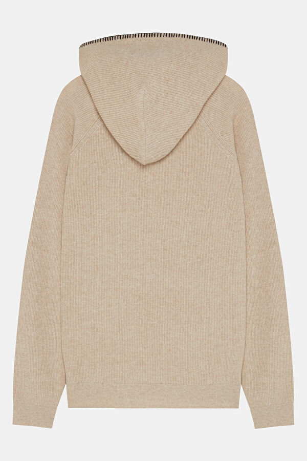 Beige Viscose/Wool Knit Men's Sweater 2