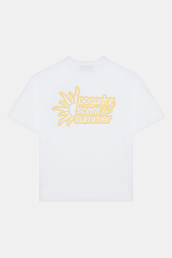 Relax Fit White Bicycle Collar Printed Tshirt 2