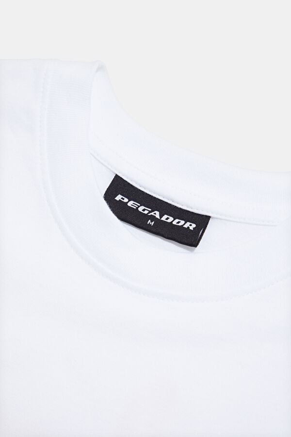 Relax Fit White Bicycle Collar Printed Tshirt 3