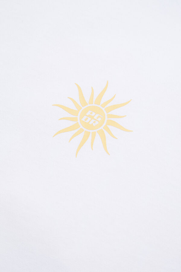 Relax Fit White Bicycle Collar Printed Tshirt 5