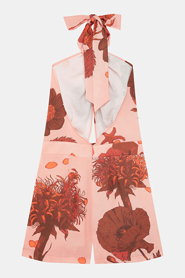 Orange Zip-Up Women's Jumpsuit 2