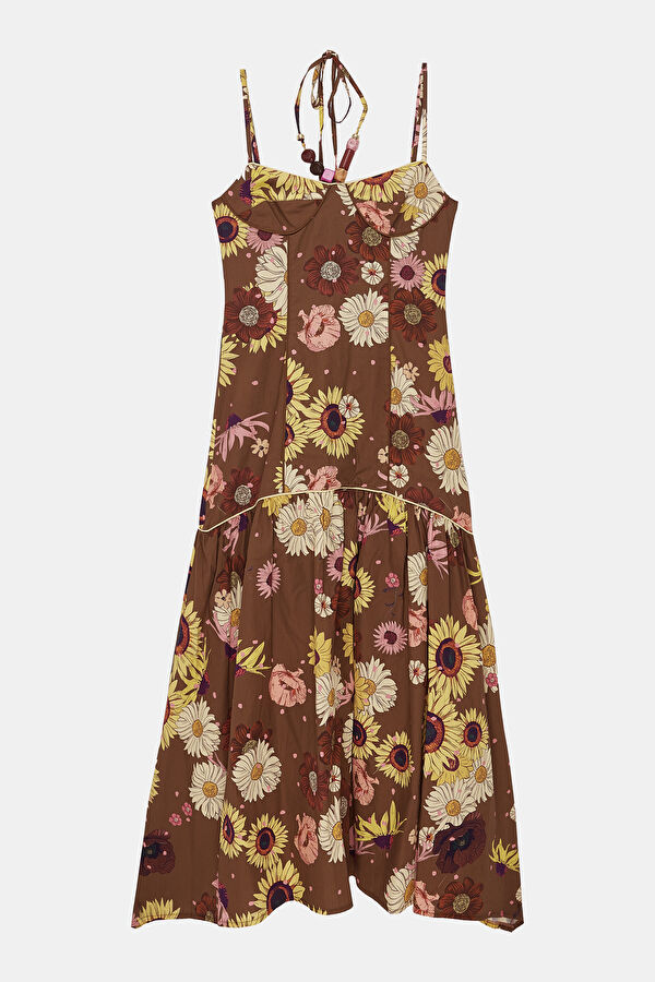 Brown Midi Women's Dress