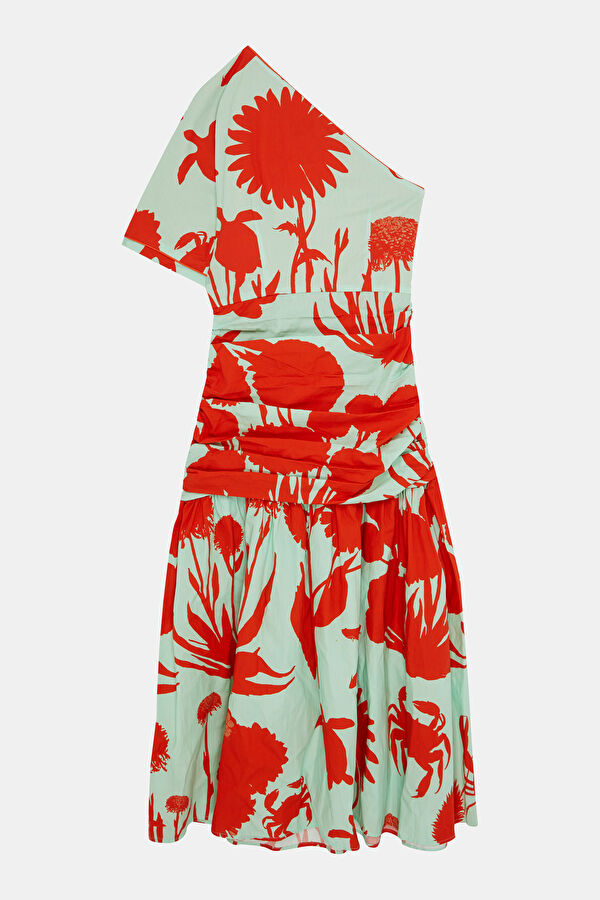 Orange Midi Women's Dress 2