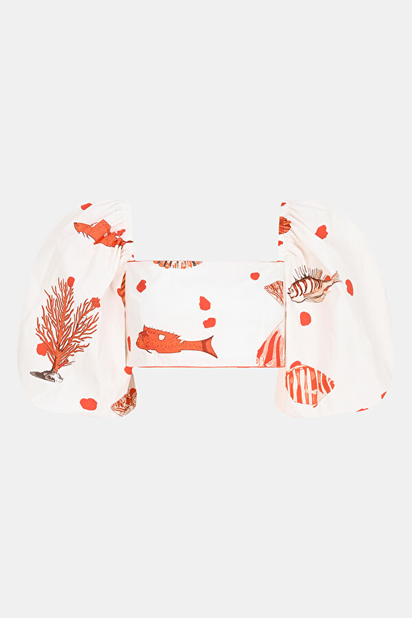 White Strappy Women's Blouse