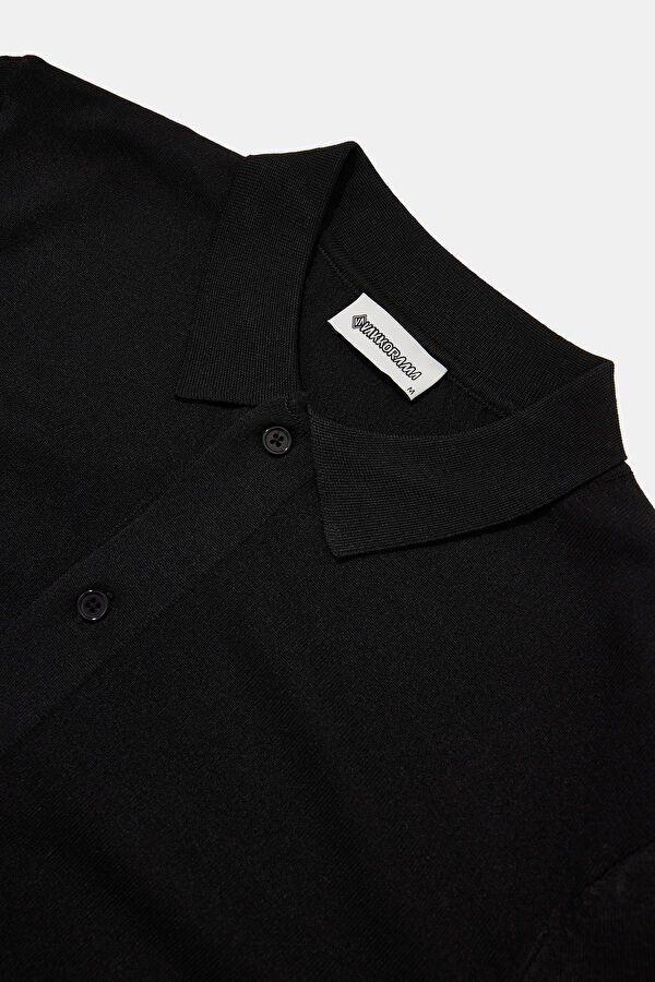 Black Knit Men's Shirt 3