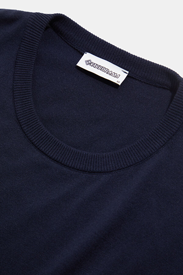 Navy Modal Knit Men's Sweater 3