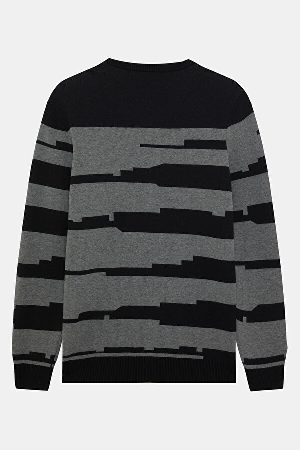 Black Knitted Modal Men's Sweater 2