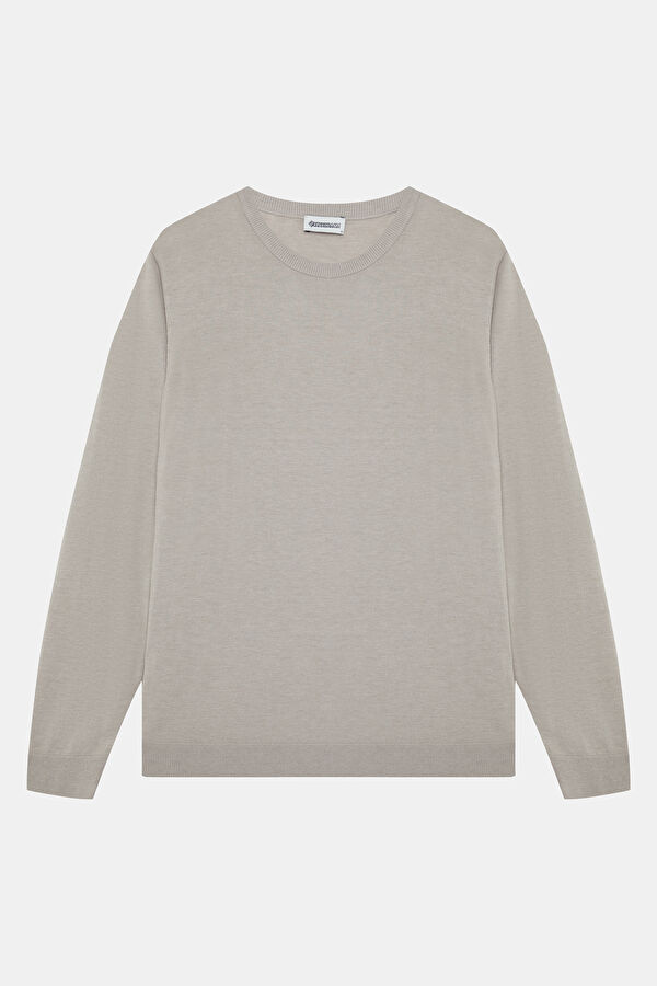 Grey Modal Knit Men's Sweater