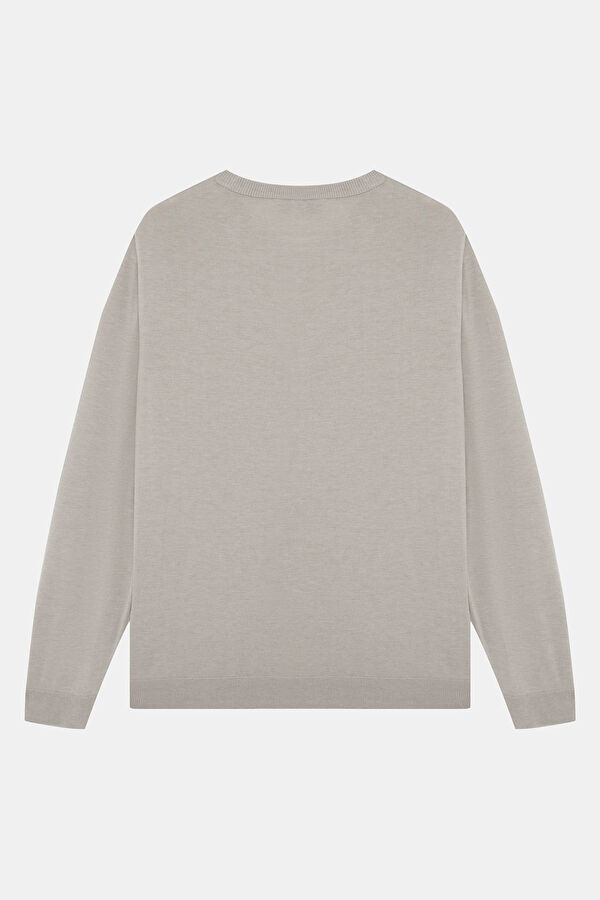 Grey Modal Knit Men's Sweater 2
