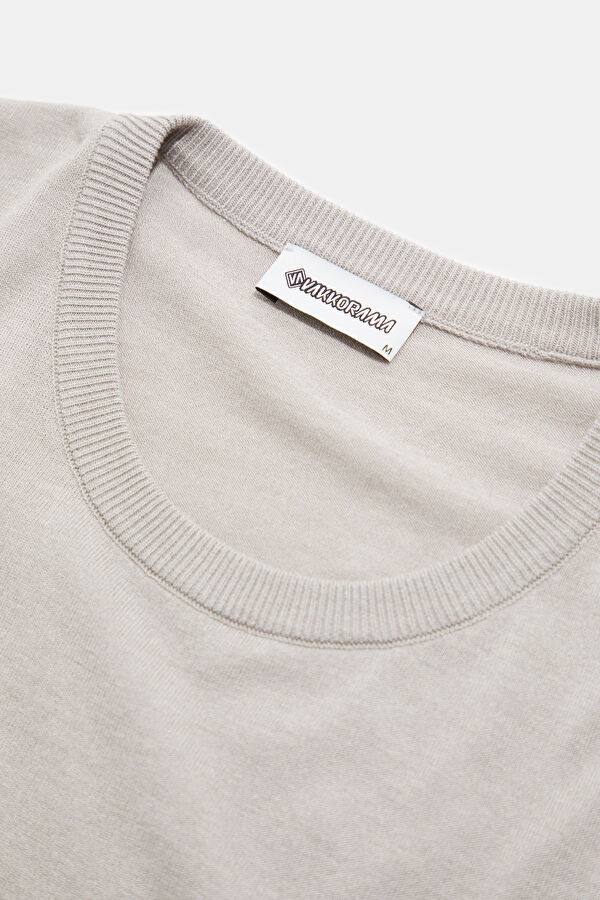 Grey Modal Knit Men's Sweater 3