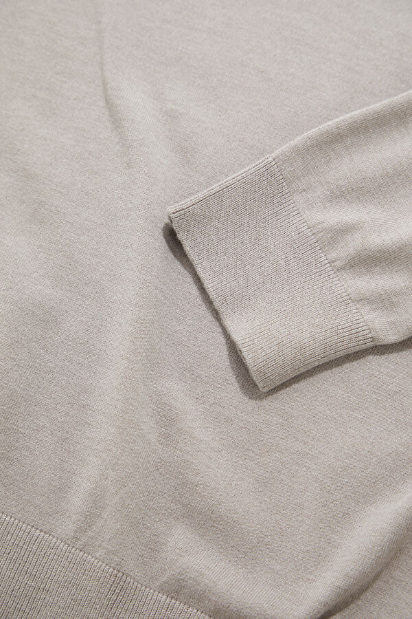 Grey Modal Knit Men's Sweater 4