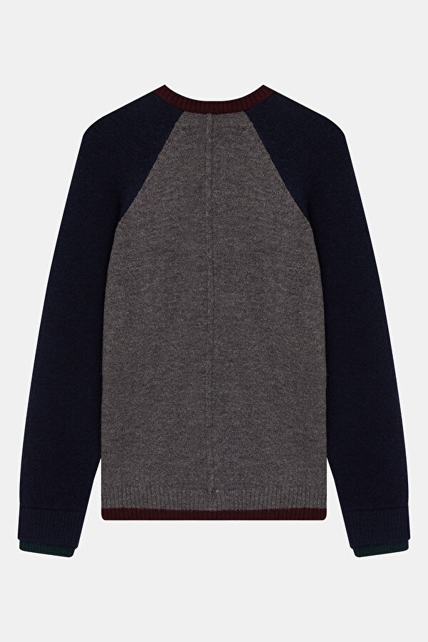 Colorful Raglan Sleeve Men's Knitted Sweater 2