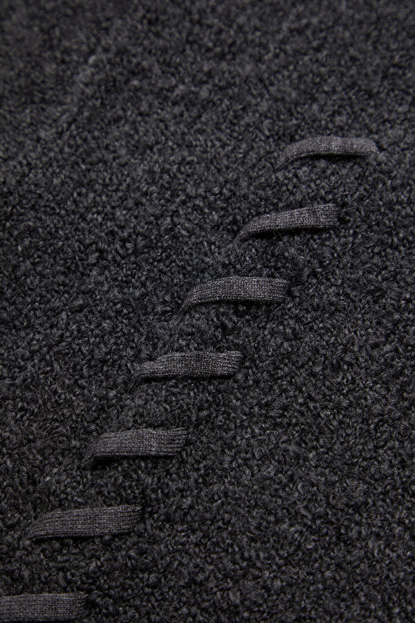 Anthracite Men's Knit Sweater with Rope Detail 5