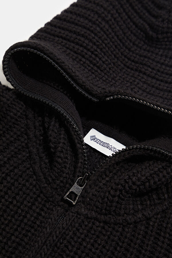 Black Knit Men's Cardigan 3