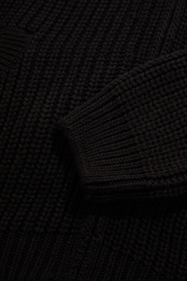 Black Knit Men's Cardigan 4