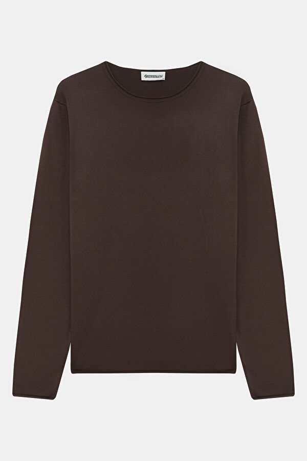 Coffee Brown Viscose Knit Men's Sweater 3