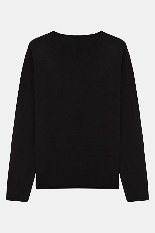 Black Viscose Knit Men's Sweater 2
