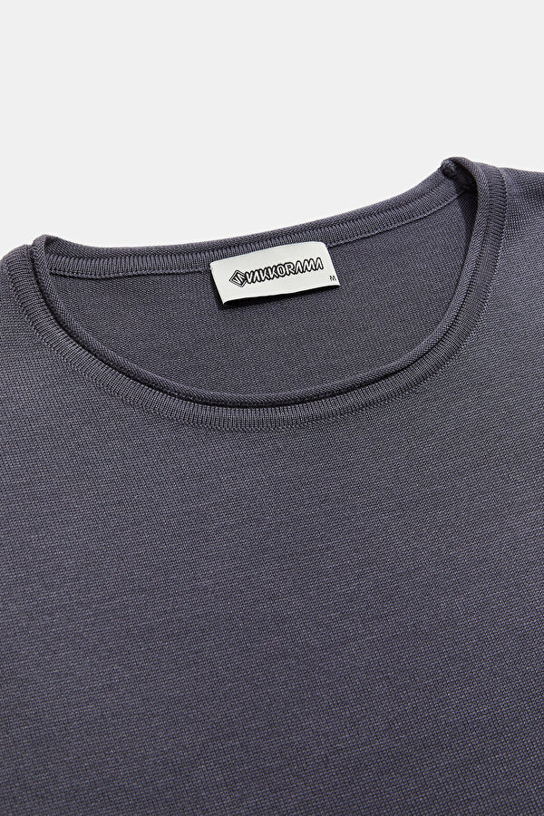 Anthracite Viscose Knit Men's Sweater 3